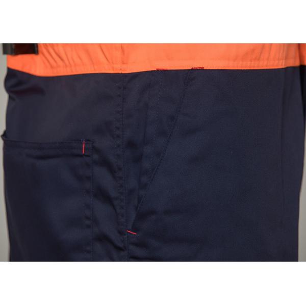 Double Stitching Safety Work Clothes High Visable Orange Jacket Bib Pants Suit