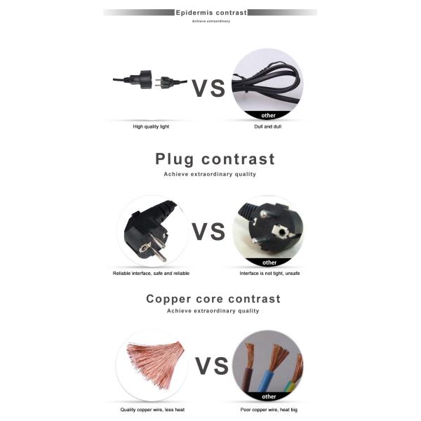 Удлинитель с вилкой Schuko EU 0.3M H05VV-F 3x0.75мм2 CE VDE