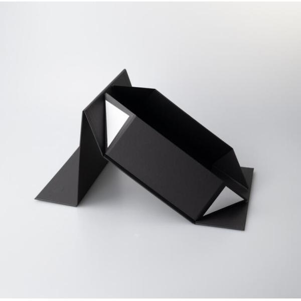 Black Holiday Gift Box With Lid Recycled Cardboard Porcelain Wine Gift Box Bow Ribbon