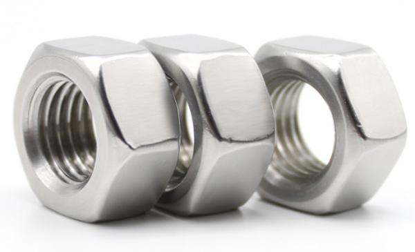 SS316 Stainless Steel Hex Nut , A2 - 70 Stainless Steel Lock Nuts Fine Threaded