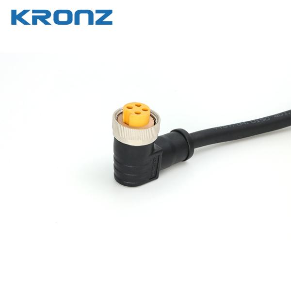 Circular 4 Pin 7/8 Connector Angled For Power Connection