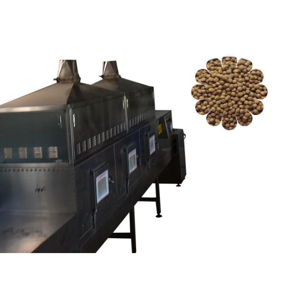 PLC Controlled Dehydrator Sterilization Machine , Pet Food Microwave Drying Machine