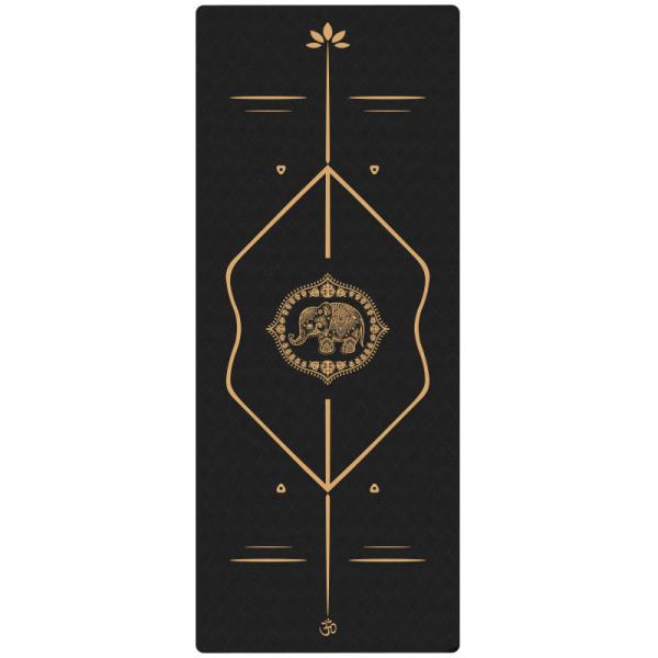 Custom Wholesale Hot Gold Stamping UV Printing Natural Rubber Black PU Yoga Mats