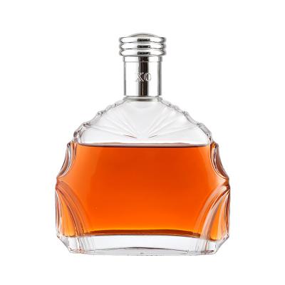 Vinho tequila licor garrafa de uísque garrafa de vidro 500 ml 750 ml com tampa de vidro estampado a quente