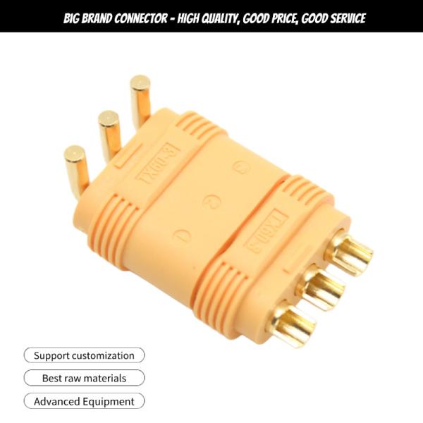 Power Battery TX60-3 Elbow Plug Male And Female 3 Pin Connector With Sheath