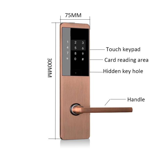 Оцинковывайте сплав умный ANSI замка гостиницы Mortise толщина 65mm