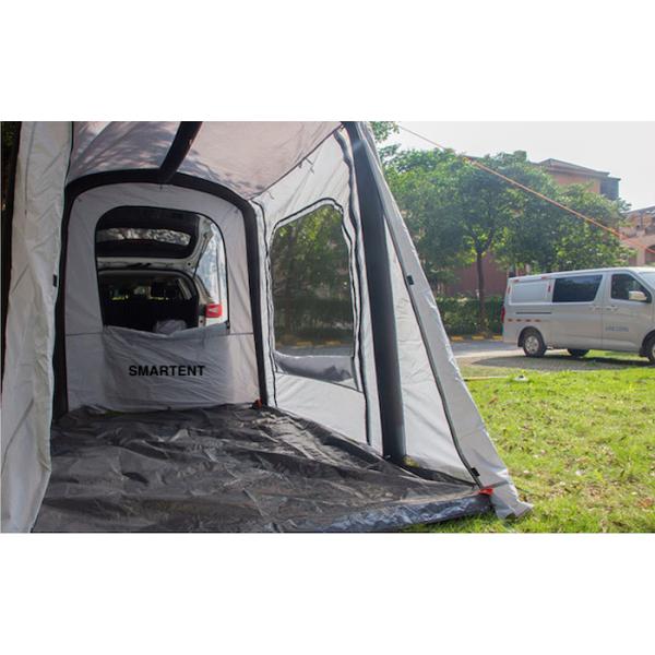 149.6*70.8*70.8 дюйма Серая водонепроницаемая PU2000MM Покрытая полиэфиром 210D Просторный внедорожник воздушный лагерь с защитой от УФ