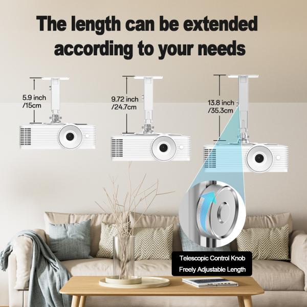 Lift Projector Ceiling Mount 15KG - 20KG Loading Weight Universal Projector Brackets