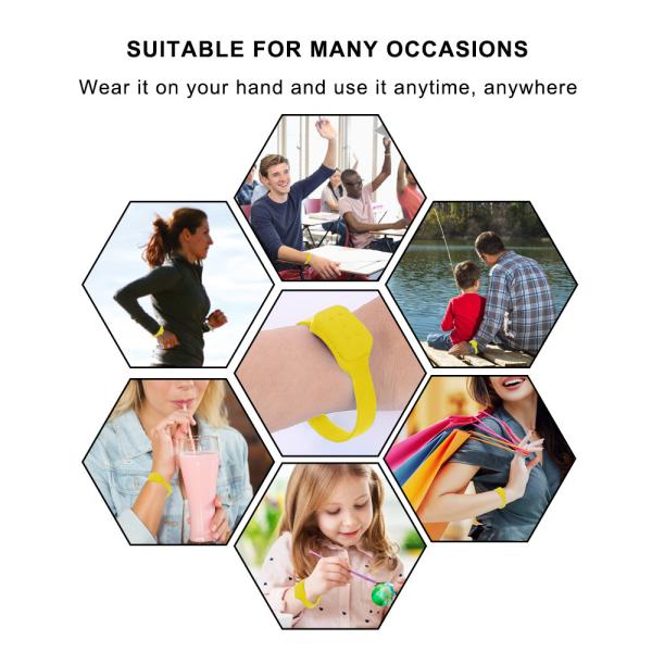 Silicone Hand Sanitizer Bracelet Dispenser Wristband Printing Technique