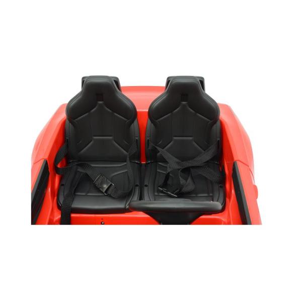 Voiture électrique à deux places rouge pour enfants avec musique et télécommande