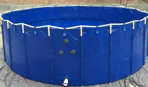 7000L не коррозионный брезентный рыбный бак, длительный срок службы, крашеный рыбный пруд складной рыбный бак
