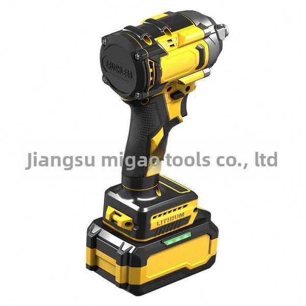High Torque Electric Wrench for Auto Repair 20V Brushless Motor Rechargeable LI-Ion Impact Wrench DIY Private Model Car Lifts
