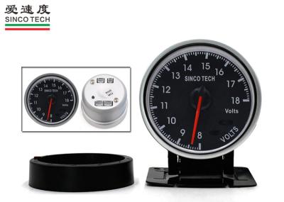 Aluminum Car Digital Voltmeter 8 - 18 V Display With LED / Buzzer Warning