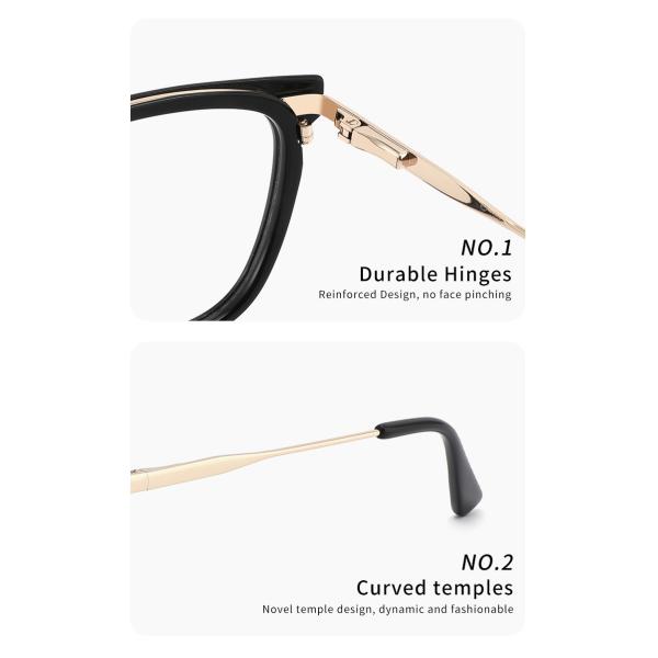 Подгоняйте рамки стекел металла ацетата логотипа, стекла ясности Cateye для женщин