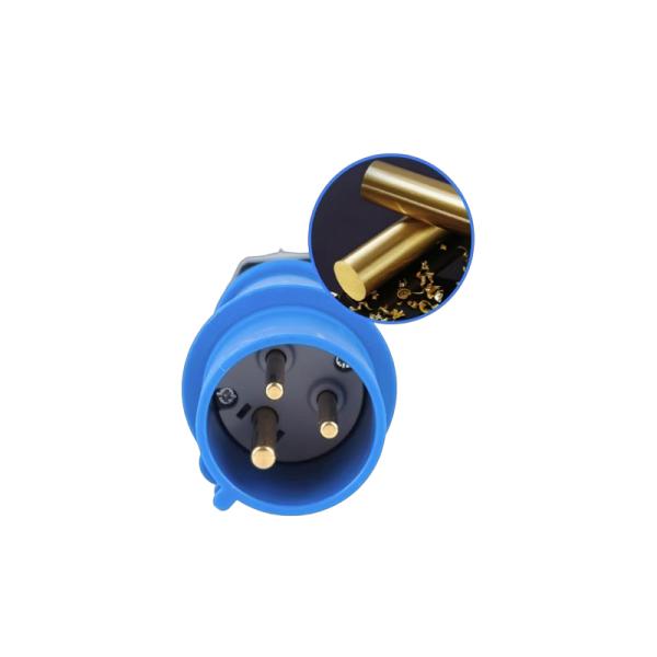 Copper pins with nickel plating IP44 Waterproof Industrial Plug16A 200-250V 32A 380-415V