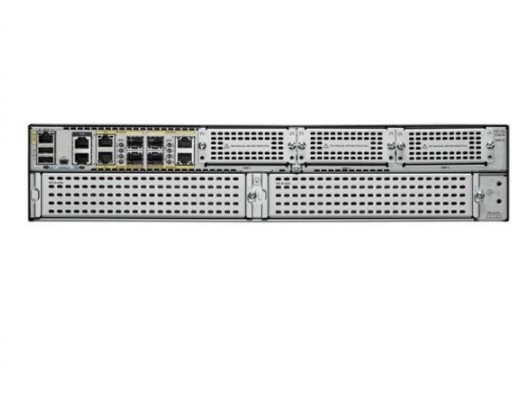 ISR4451-X/K9 Cisco ISR 4451 (4GE,3NIM,2SM,8G FLASH,4G DRAM), 1-2G Система пропускной способности, 4 порта WAN/LAN, 4 порта SFP
