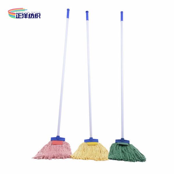 150cm Cotton Flat Mop Metal Handle Cut End Cotton Yarn Mop Head 300G