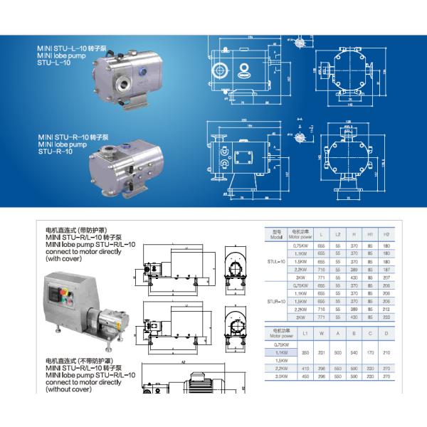 DONJOY STUL-10 Mini Lobe Pump With Freqency Motor