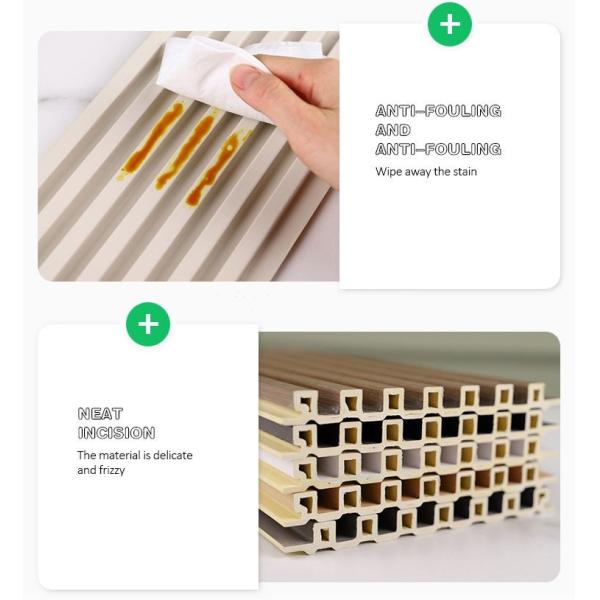 Panneau de remplacement de bois à flûte Wpc Panneau mural intérieur 3D Wpc Panneau mural