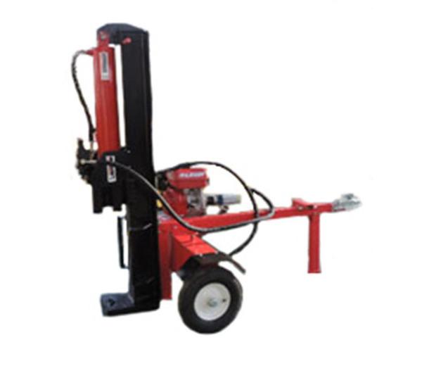 Diesel Power Vertical Log Splitter Feeding Forest 45 Ton Wood Splitter