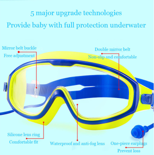 Wholesale Kids Swimming Goggles with Anti-Fog UV Protection and Silicone Comfort for Competitive Swimming