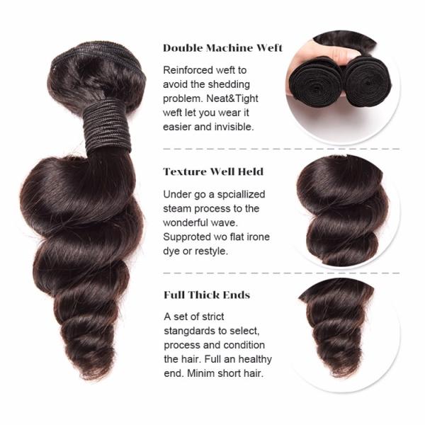 Overnight Shipping DHL Sensational Weave Best Quality Indian Loose Wave Virgin Hair