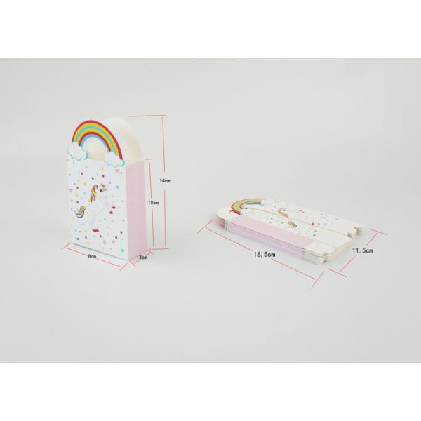 Десерта пекарни картона единорога радуги коробки 8g/Pcs белого упаковывая