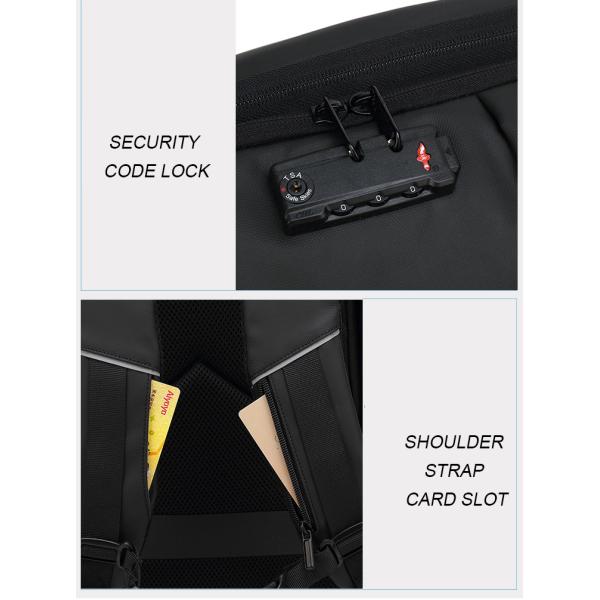 Air Cushion Belt Waterproof Men Business Backpack 20-35 Litre