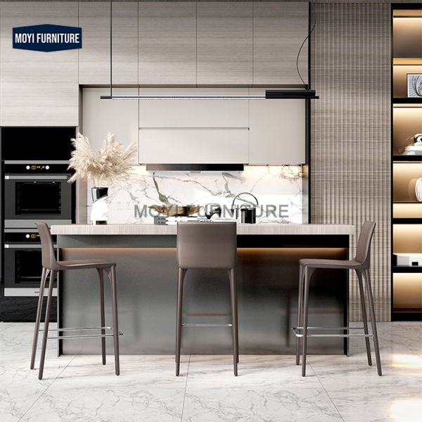 Sitting Commercial Furniture Bar Stools Offering Steel Frame and Leather Cover Optimized for Bar Restaurant Design