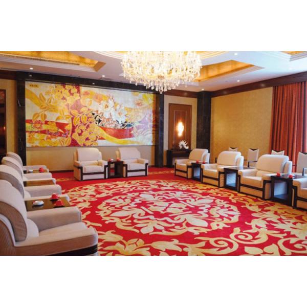 Alfombra contemporánea roja de lujo, alfombra de nylon del hotel de las lanas el