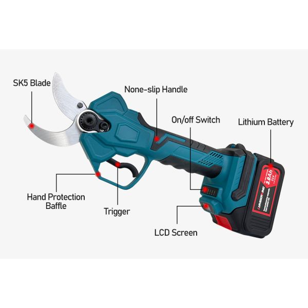 Professional Lithium Folding Telescopic Pruning Shears Electric Scissors for DIY Industrial Tree Pruning