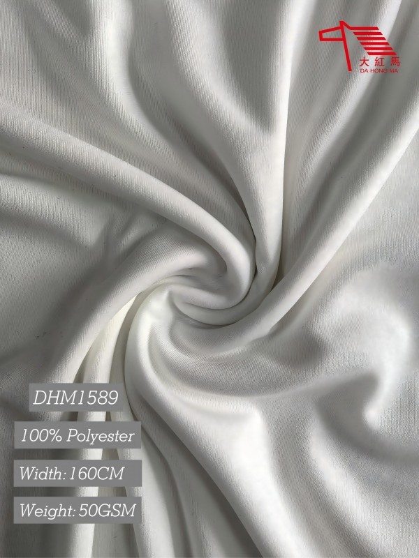 50GSM Single Jersey Fabric Ultra Lightweight Moisture Wicking for Sportswear Lining