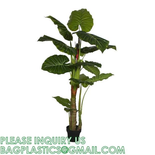 Artificial Plants 15 Inch Artificial Dripping Guanyin Tree Faux Plants Décor Indoor Outdoor,Fake Plastic Plants