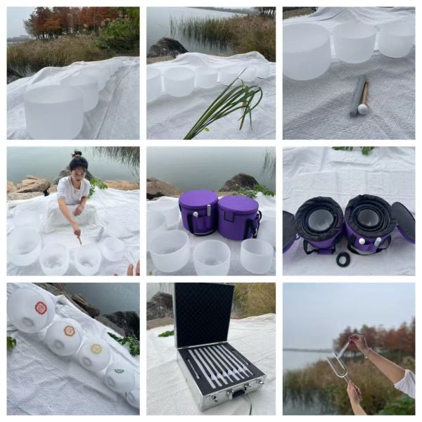 Professional 99.99% Pure Quartz Crystal Singing Bowl for Chakra Balancing and 432Hz Frequency Sound Therapy