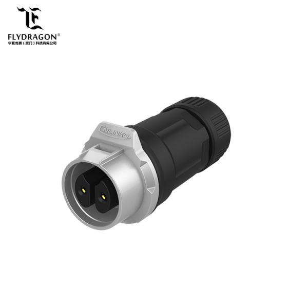 Bulkhead IP68 waterproof 12v dc panel mount plug socket power connector manufacturer 2 pin electric plug