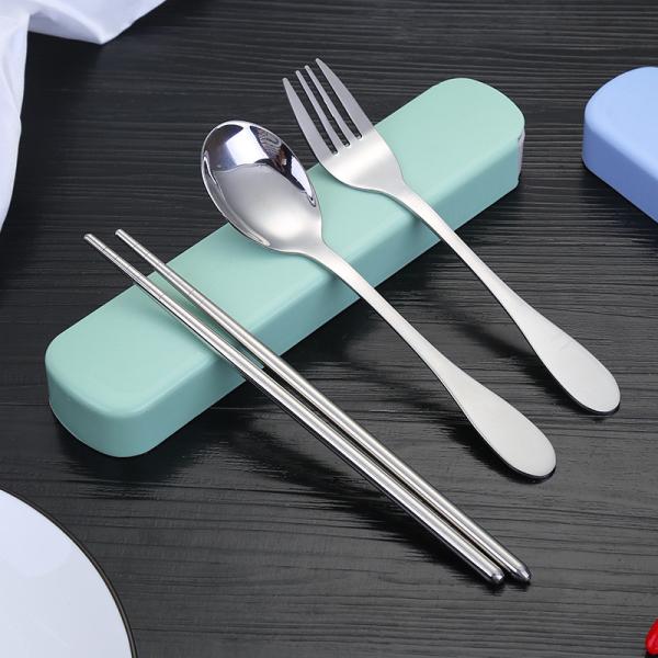 Stainless Steel Promotional Tableware Set Three Pieces Stainless Steel Logo Customized