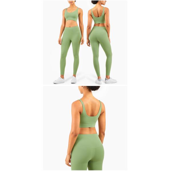 220gsm Buttery Soft Squatproof Interlock Yoga Activewear Sets Workout Sports Bra And Legging Manufacturer
