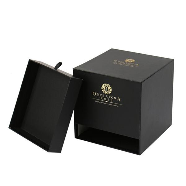 Boîte d'emballage de fleurs de luxe Boîte cadeau de fleurs noires et de chocolat