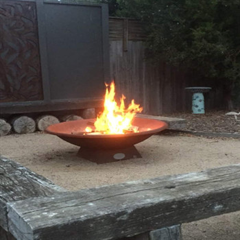 Winter Garden Metal Fire Pit Round Corten Fire Pit 400*400*600mm