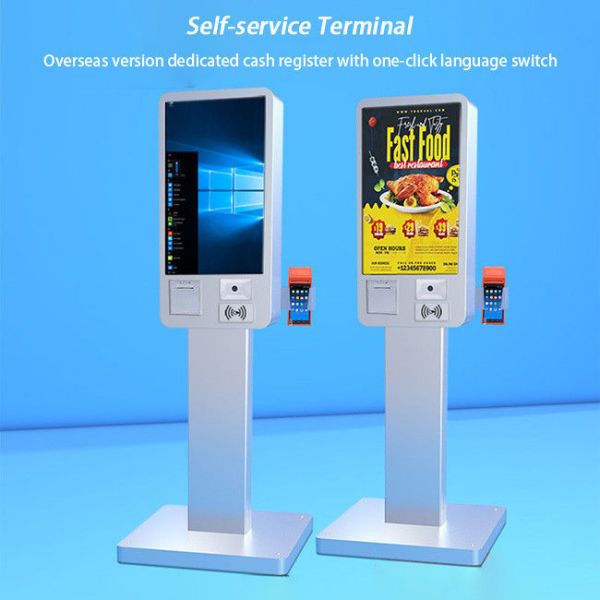 15.6 inch Foodservice Interactive Burger King Self Order Kiosk Touch Screen Interactive Kiosk