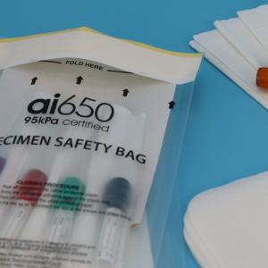 AI650 95kPa Biohazard Transport Bags 330mm x 170mm