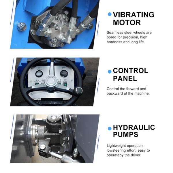 Construction Machinery Manufacturer Double Drum Roller Compactor Vibratory Hydraulic Diesel Small Asphalt Roller Machine