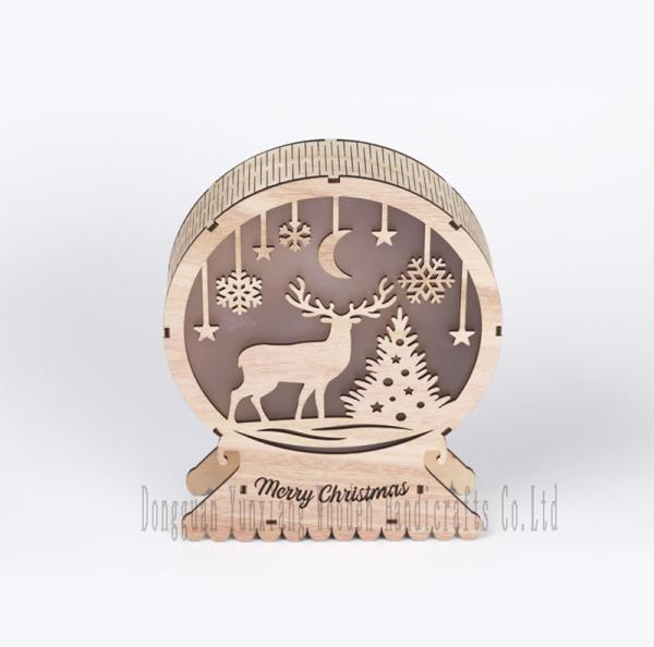 LED Light Wood Christmas Decoration Wood Crafts Gifts for Xmas Party Decor