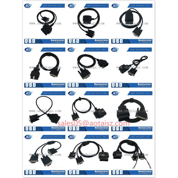 J1962 16 PIN OBD2 OBDII Male to DB25 D-sub 25 Cable 250g Pinout Information to Meet Customer Offer Specifications