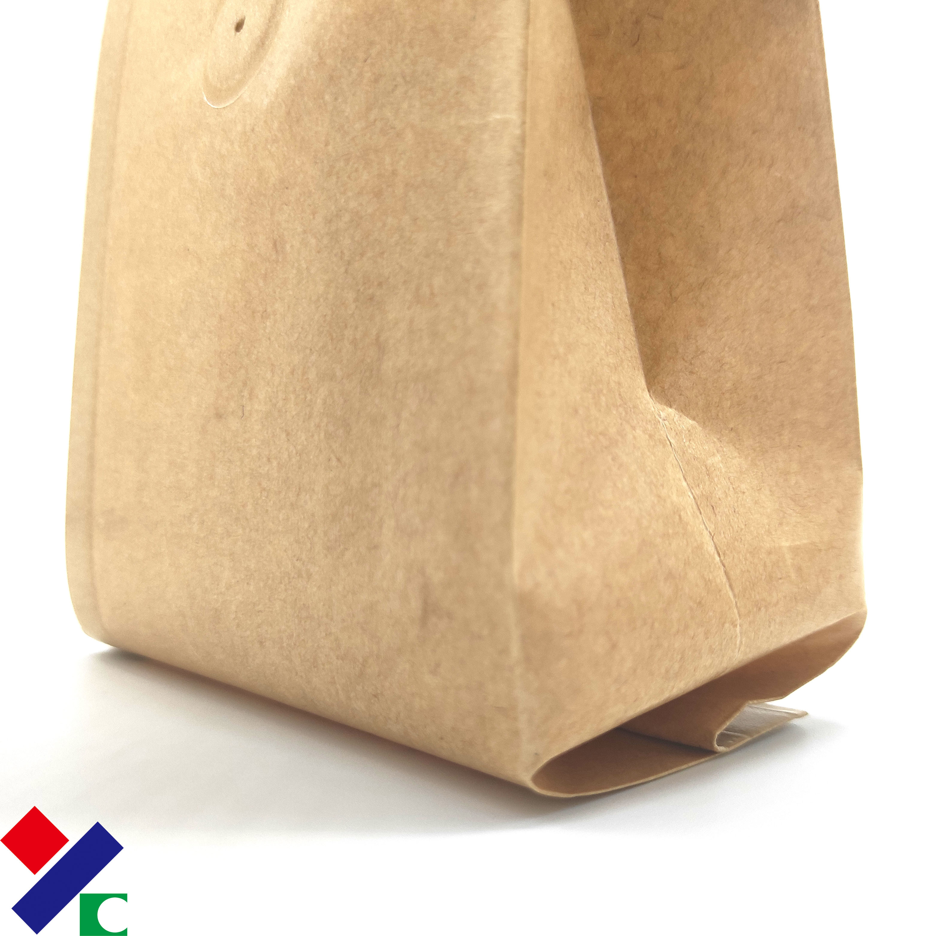 Жара - уплотнения PLA Kraft бумажные мешка Compostable сумки 100% кофе с клапаном и изготовленным на заказ логотипом