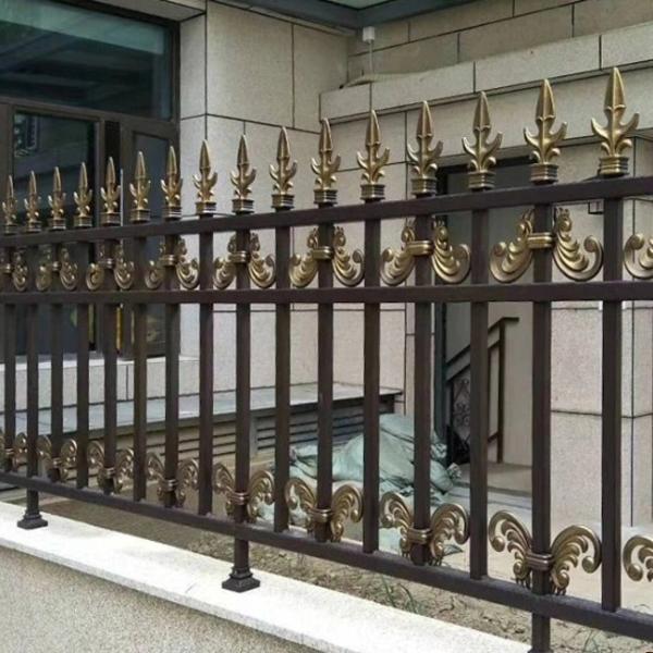 Modern Metal Railing Design Decorative Steel Fence Railing / Staircase Deck Railing And Handrails
