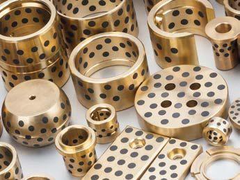 High Strength Brass Straight Type C86300 (SAE 430B) Manganese Bronze Plugged Graphite Bushings Made To Order