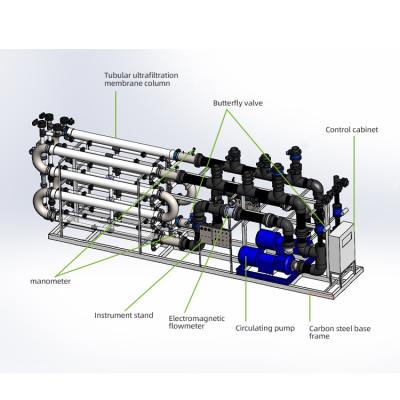 Membrane Filtration Water Purification Equipment 500L/Hour PVDF Film Ultrafiltration Water System 2000x800x1950mm