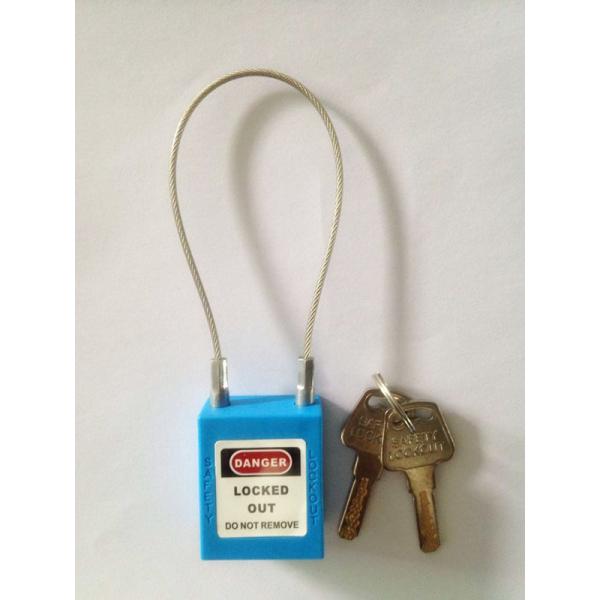 Safety Lockout Padlocks 2 Mm Stainless Steel Cable 38 Mm * 45 Mm * 20 Mm Size