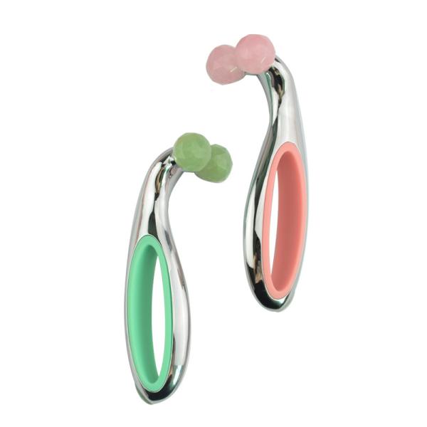 Lightening Pink Y Shape Face Massager Jade Roller Tighten Skin ODM